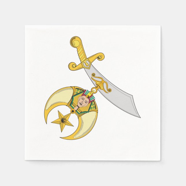 Shriner Jewel of the Order Napkin (Front)