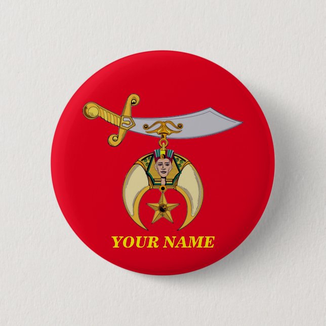 SHRINERS 6 CM ROUND BADGE (Front)