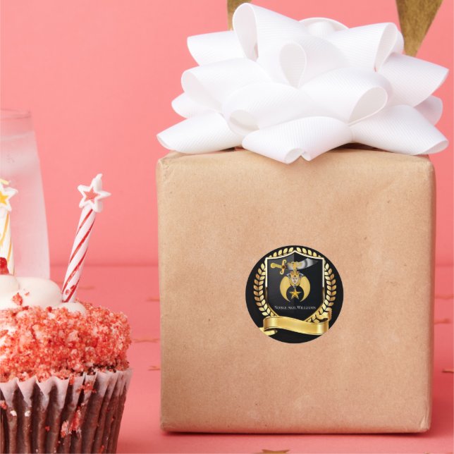 Shriners Classic Round Sticker (Party)