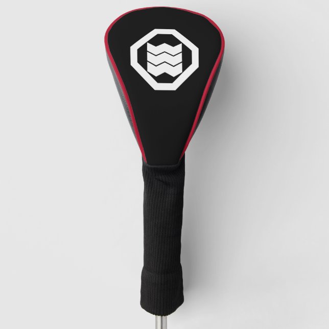 Shrinkage-shaped Kanji for three on tray Golf Head Cover (Front)