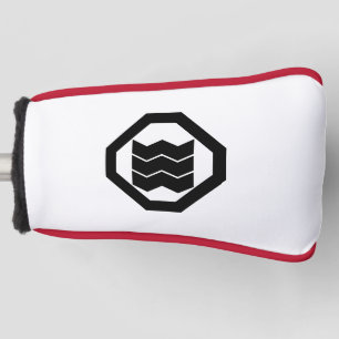 Shrinkage-shaped Kanji for three on tray Golf Head Cover