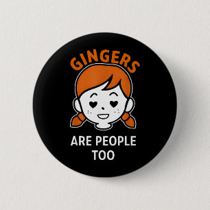 Shrinking Summer Gingers are People Too 6 Cm Round Badge