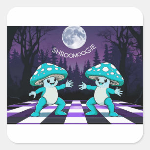 Shroom Boogie Tshirt Square Sticker