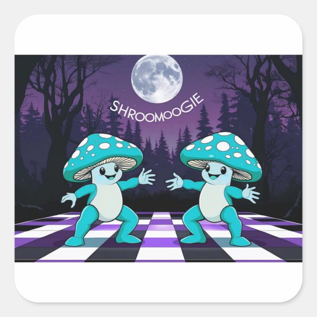 Shroom Boogie Tshirt  Square Sticker (Front)