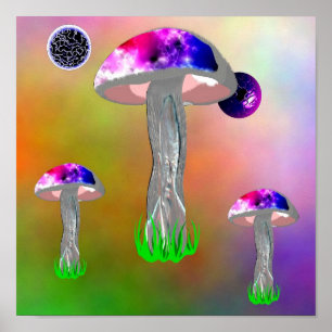 SHROOM SHIRT ZAZ, Shroom with a view Poster
