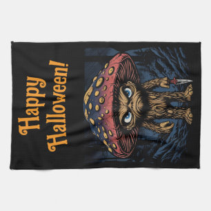 Shroomfoot: Forest Fiend of the Fungi Tea Towel