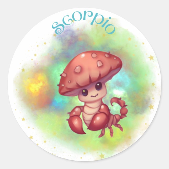 Shroomoscope Scorpio Sticker (Front)