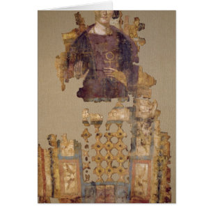 Shroud depicting a woman holding an ankh