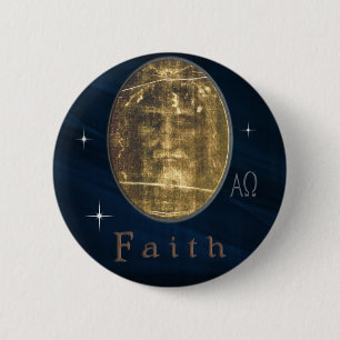 Shroud of Turin 6 Cm Round Badge