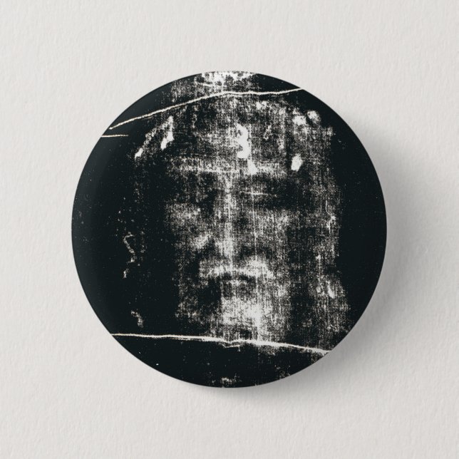 Shroud Of Turin, Negative 6 Cm Round Badge (Front)