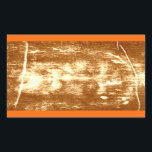 SHROUD of TURIN Rectangular Sticker<br><div class="desc">JESUS'S BURIAL CLOTH</div>