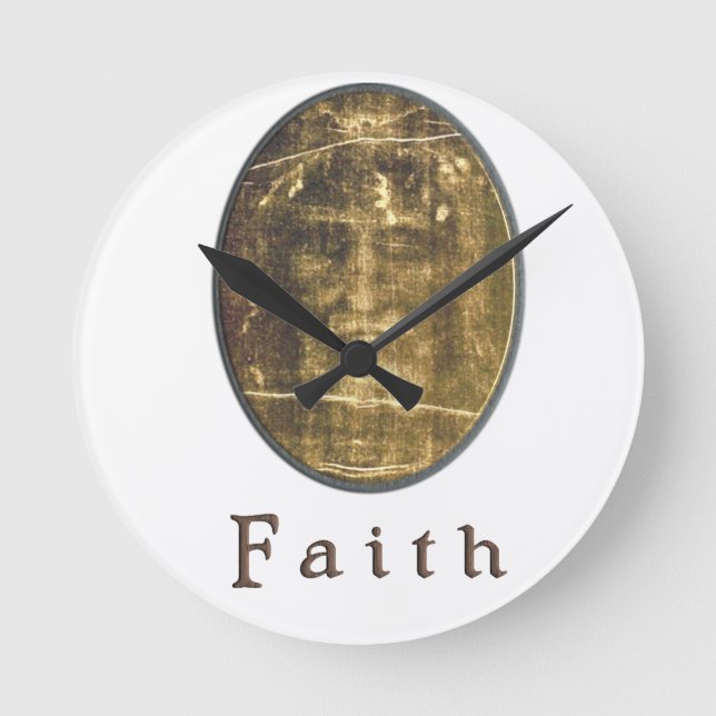Shroud of Turin Round Clock (Front)