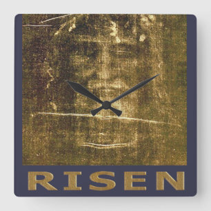 Shroud of Turin Square Wall Clock