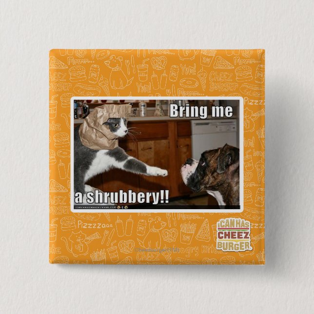 Shrubbery 15 Cm Square Badge (Front)
