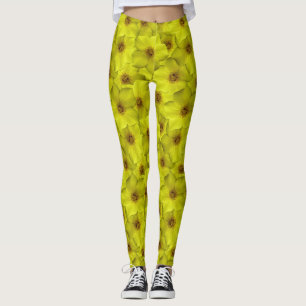 Shrubby Cinquefoil Seamless Pattern Leggings