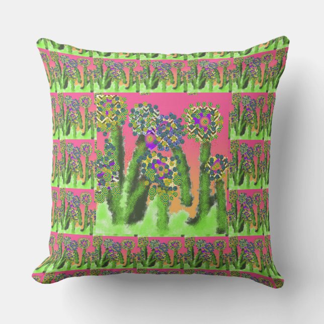 Shrubby Pattern Blooms Cushion (Front)