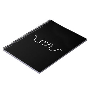 Shrug Emoticon ¯\_(ツ)_/¯ Japanese Kaomoji Notebook