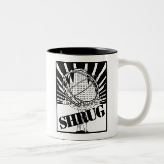 SHRUG Inspired by the Novel Atlas Shrugged Two-Tone Coffee Mug