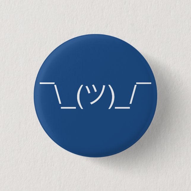 Shruggie Emoticon 3 Cm Round Badge (Front)