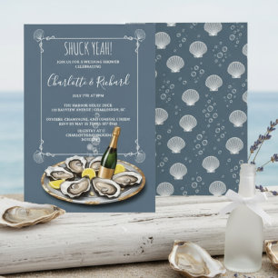 Shuck Yeah Oyster & Champagne Couples Wedding Show Invitation