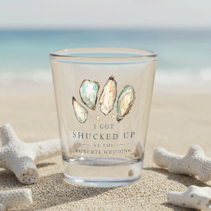 Shucked Up   Coastal Oyster Wedding Favor Shot Glass