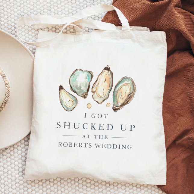Shucked Up | Coastal Oyster Wedding Favour Tote Bag (Creator Uploaded)