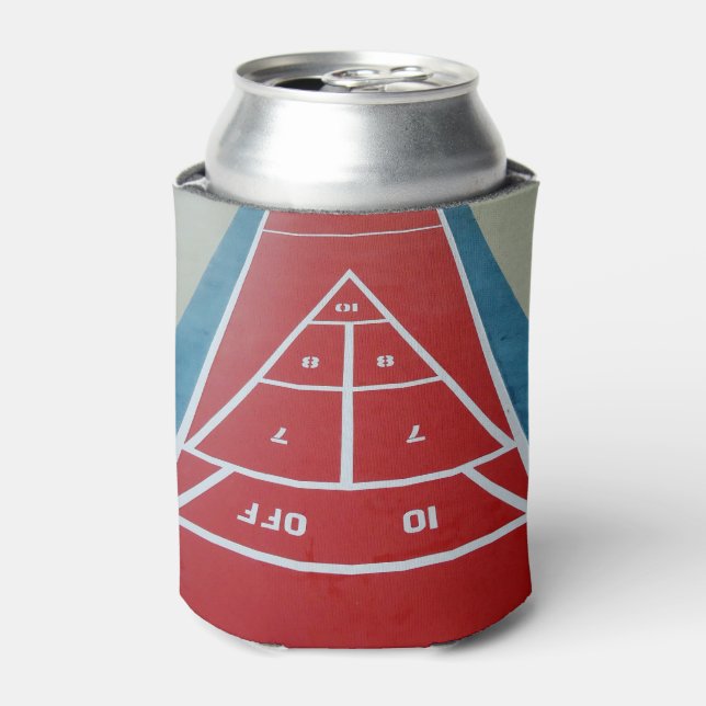 Shuffleboard on Board Can Cooler (Can Front)