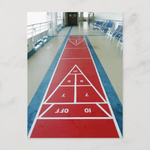 Shuffleboard on Board Postcard