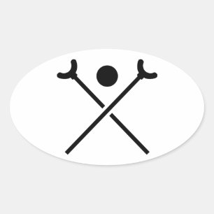 Shuffleboard Oval Sticker