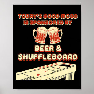 Shuffleboard Player Beer Poster