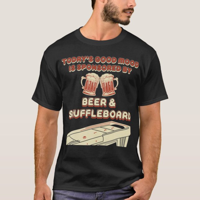 Shuffleboard Player Beer  T-Shirt (Front)