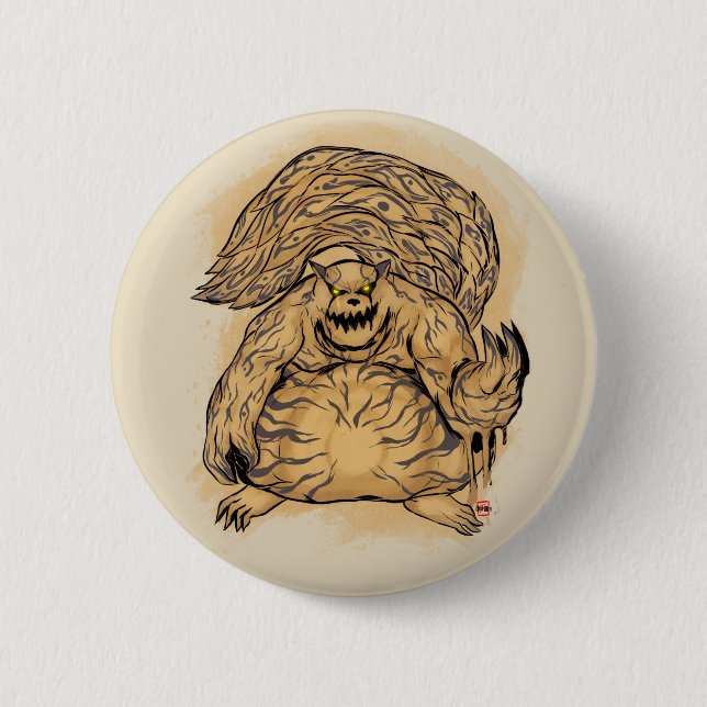 Shukaku the one tailed beast button (Front)