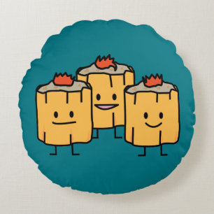 Shumai Chinese Dumplings Dim Sum Dimsum Dumpling p Round Cushion