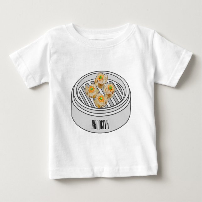 Shumai dim sum cartoon illustration baby T-Shirt (Front)