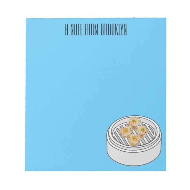 Shumai dim sum cartoon illustration notepad (Front)