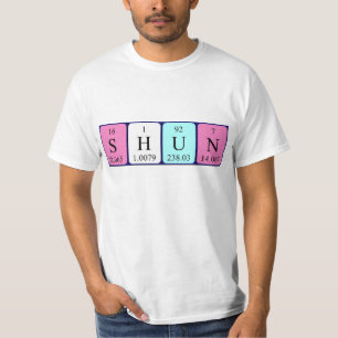 Shun periodic table name shirt