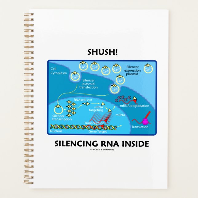 Shush! Silencing RNA Inside Biology Humour Planner (Front)