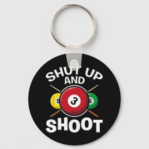 Shut And Shoot Pool Players Snooker Game Billiards Key Ring
