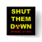 Shut Them Down Anti-Nuke Slogan Pinback