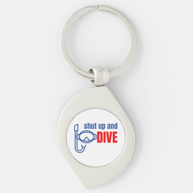Shut up and dive key ring (Front)