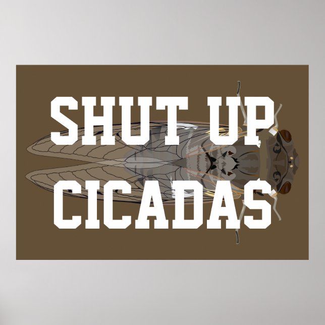 Shut Up Cicadas Poster (Front)