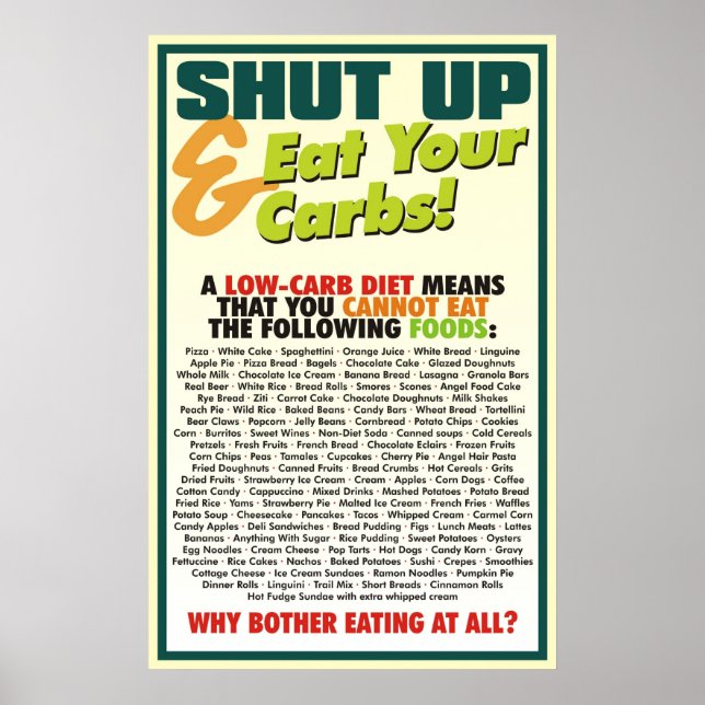 Shut Up & Eat Your Carbs poster #1 (Front)