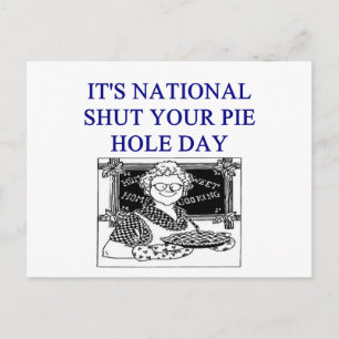 shut up joke postcard