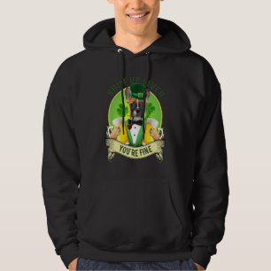 Shut up liver French bulldog with beer St patrick Hoodie