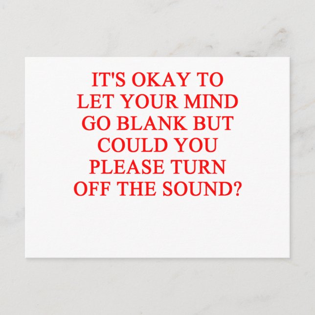shut up! postcard (Front)