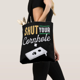 Shut Your Cornhole Toss Game  Tote Bag