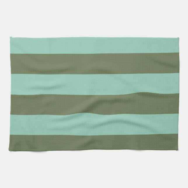 Shutters & Pear Stripe Pattern Tea Towel (Horizontal)
