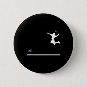 Shuttle Badminton 6 Cm Round Badge