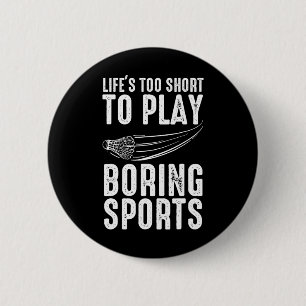 Shuttle Badminton 6 Cm Round Badge