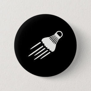 Shuttle Badminton 6 Cm Round Badge